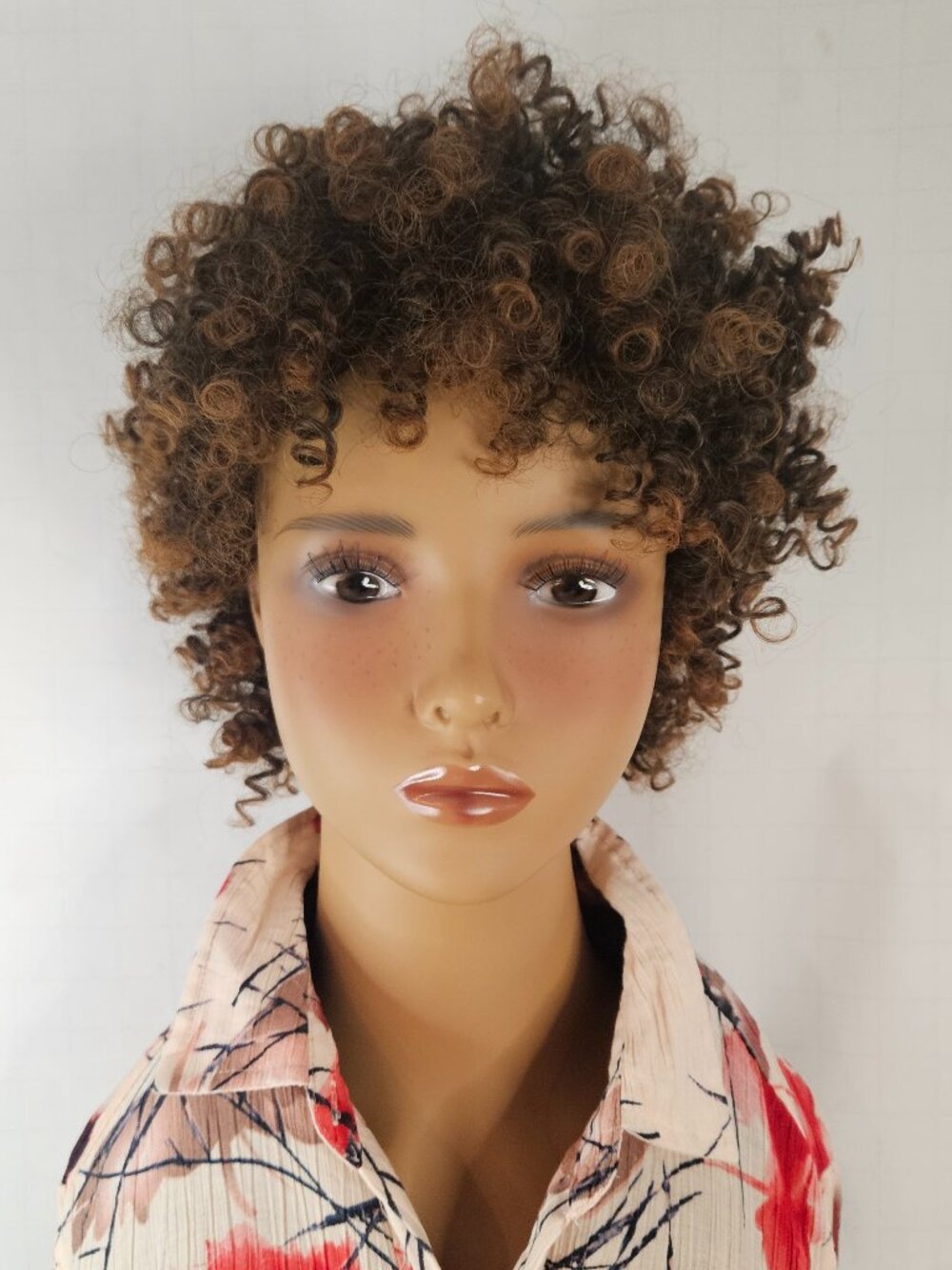 Effortless Volume Premium Synthetic Short Face-Framing Afro-Textured Curly Wig